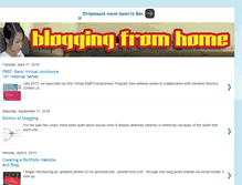 Tablet Screenshot of bloggingfromhome.com